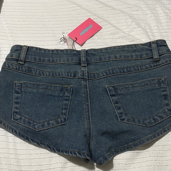 Edikted Jagger Low Rise Denim Shorts - Picture 4 of 7